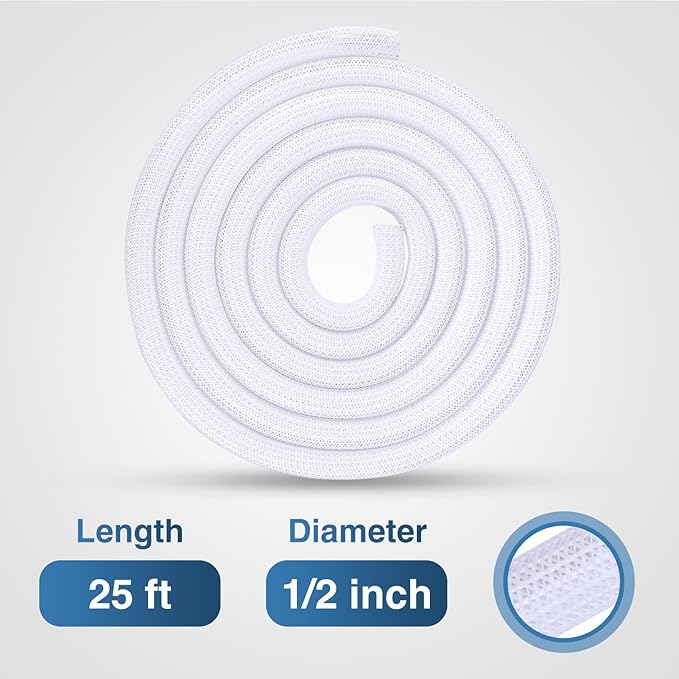 Nilight Cable Sleeve, 25ft-1/2inch Cord Management Sleeves, Braided Sleeving - Image 2