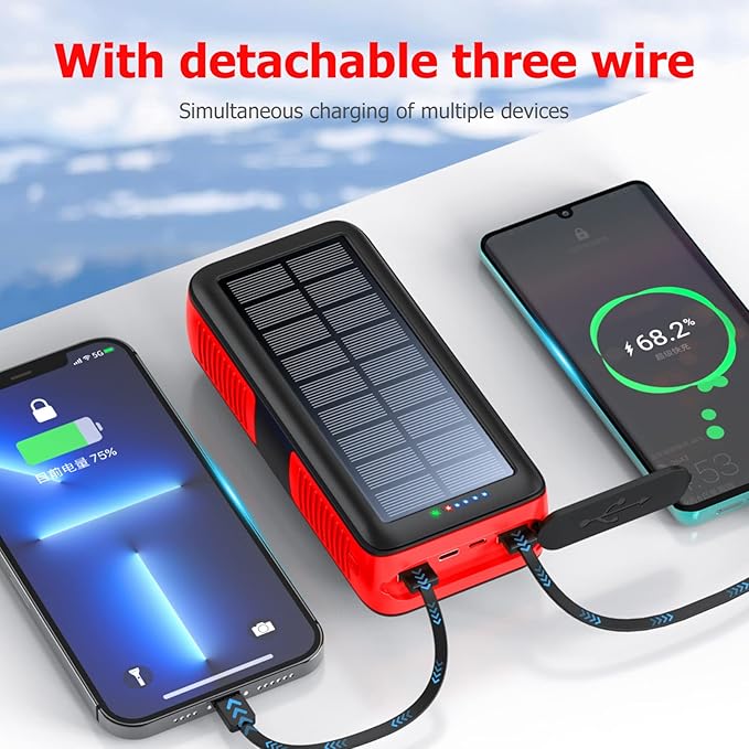 boogostore Solar Charger Power Bank 63200mAh, Portable Charger - Image 2