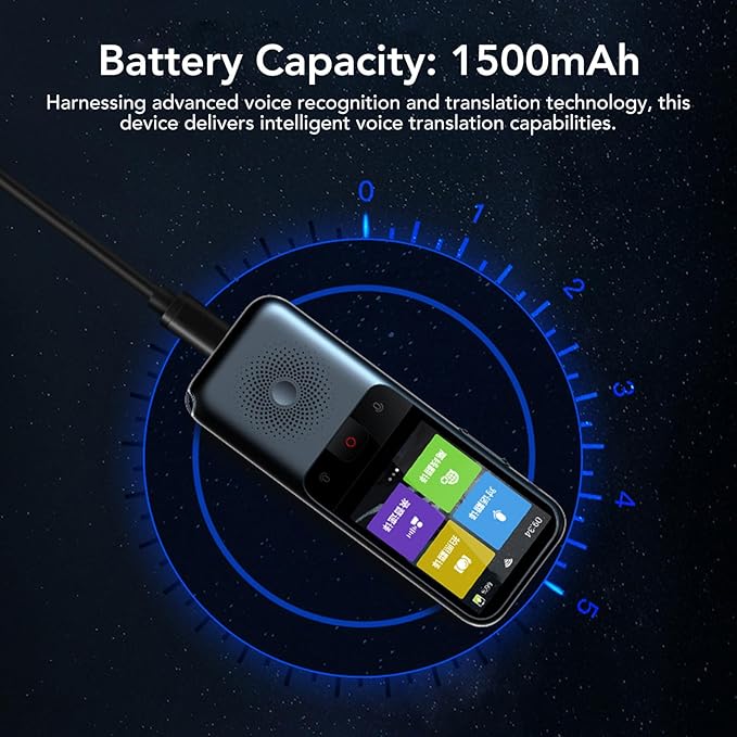 Portable Voice Translator Device Grey 1500mAh - Image 5