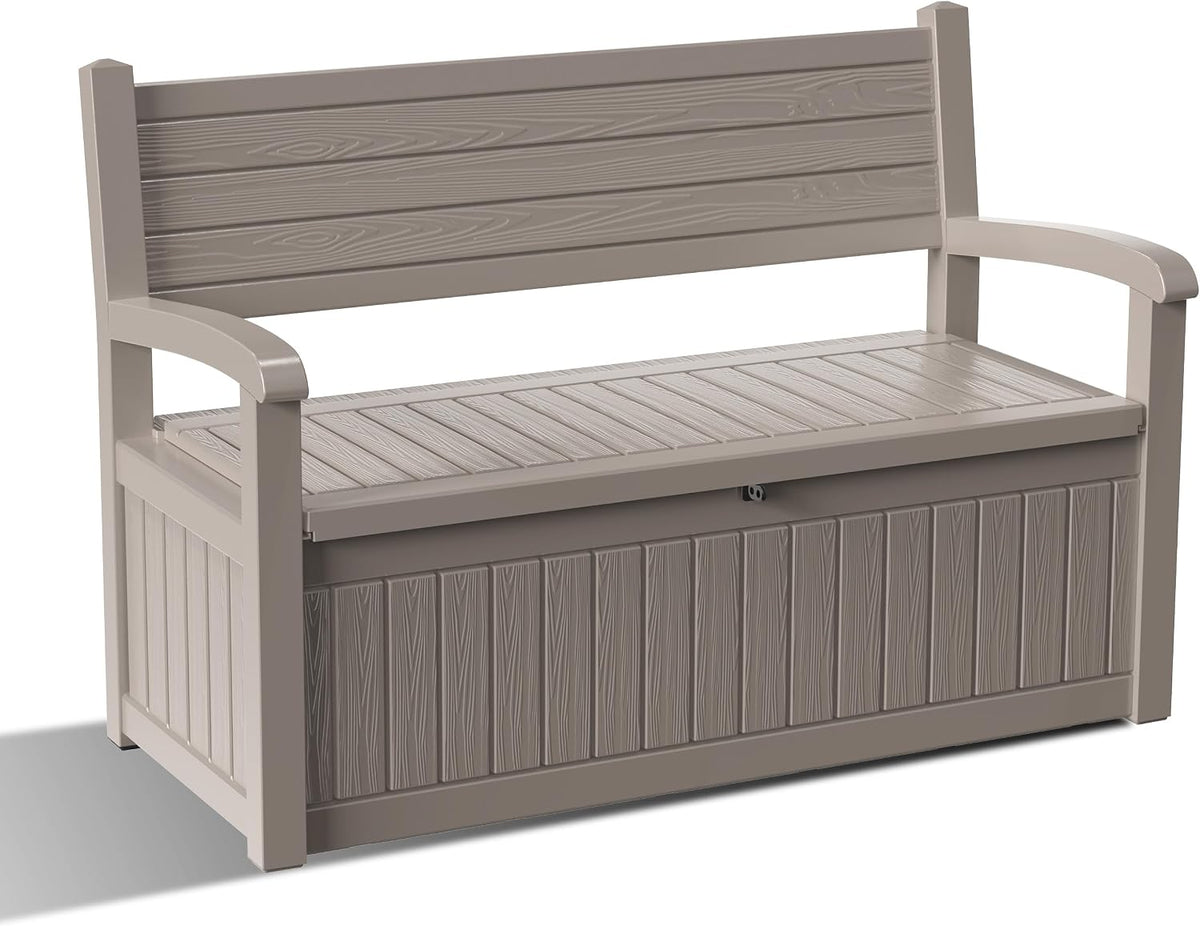 easyup 80 gallon outdoor storage bench lockable deck, main product view