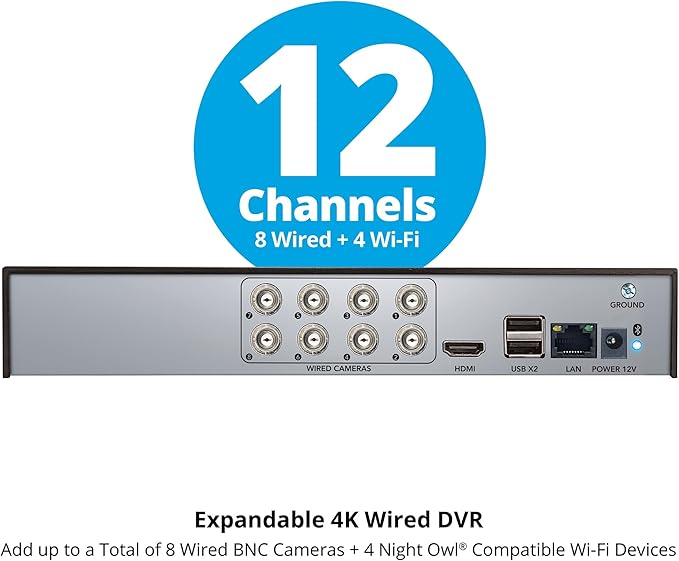 Night Owl 2-Way Audio 12 Channel 4K DVR - Image 6