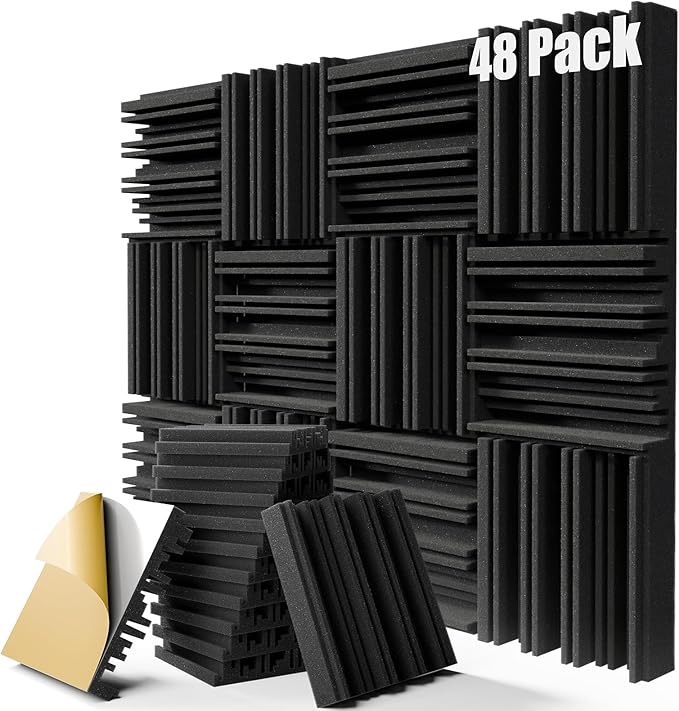 48 Pack Sound Proof Foam Panels by ZELMINE
