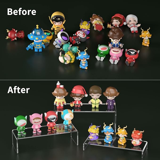 HIIMIEI Acrylic Display Riser, 3 Step 12" Large Acrylic Risers, Thickened to - Image 7