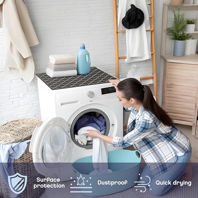 Teenyyou 2 Pcs 26" x 18" Dryer Top Protector Mat, Washer and Dryer Topper - Image 3