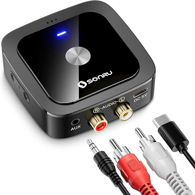 SONRU Bluetooth 6.0 Receiver, Low Latency, 24-Hour Battery Life by SONRU