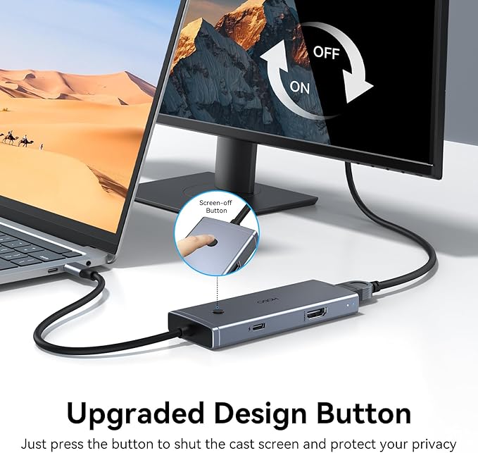 HODO Docking Station to Dual HDMI Monitors Adapter USB C to Dual HDMI Adapter - Image 4