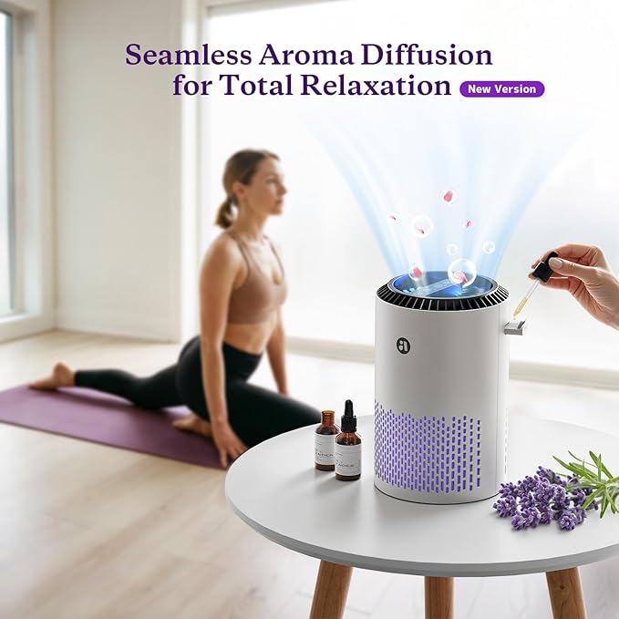 AROEVE Air Purifiers for Bedroom Home, 3 Layer Filter for Smoke Pollen - Image 6