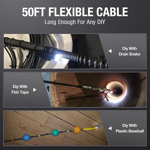 Teslong 50FT Sewer Camera, Dual Lens Borescope - Image 2