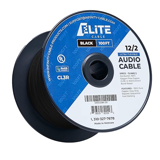 Elite 12/2 Speaker Wire 100ft, UL Listed, - Image 9