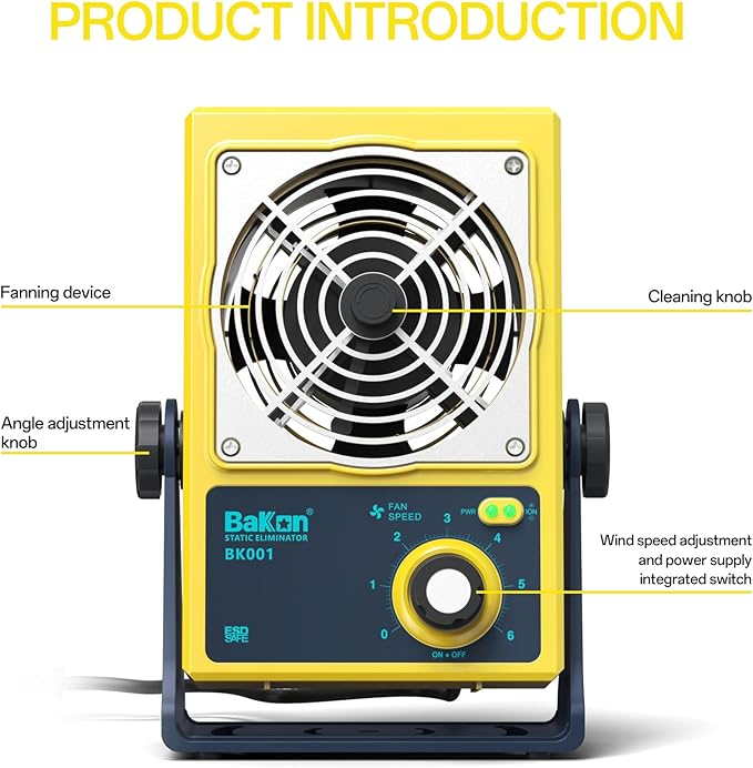 Anti-Static Ion Fan, Ion Electric Fan, Static Eliminator, Electronic - Image 2