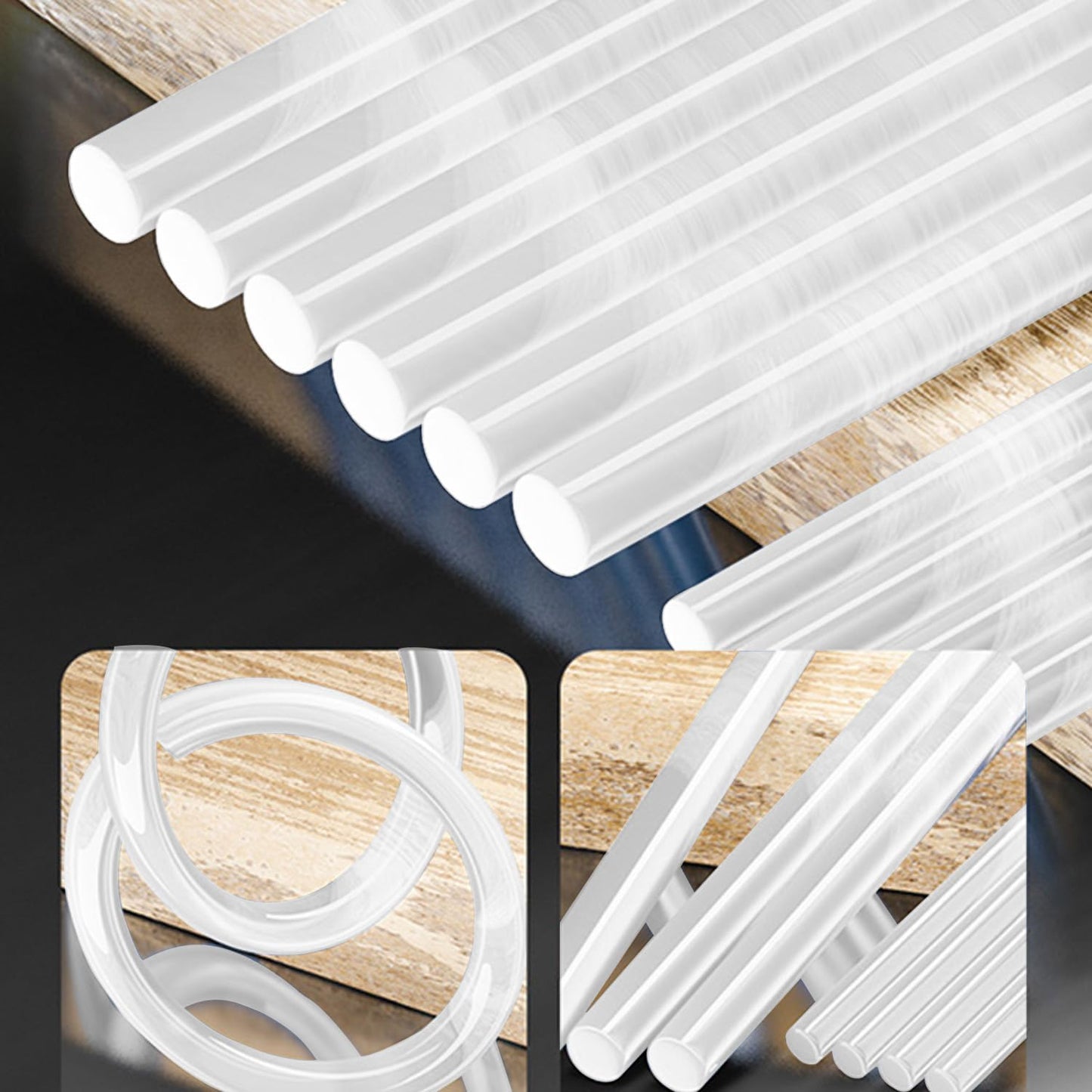 MONVICT Clear Mini Hot Glue Sticks - 2 LBS, 230 Pcs | 0.27 in. Diameter, 4 in. Length | Fits Most Mini Glue Guns | High Adhesion | for Crafts, DIY, Repairs