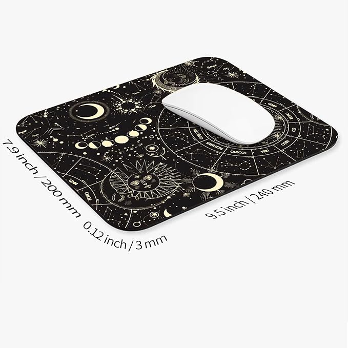 Armanza Square Mouse Pad Moon Sun, Personalized Premium-Textured Custom Mouse - Image 2
