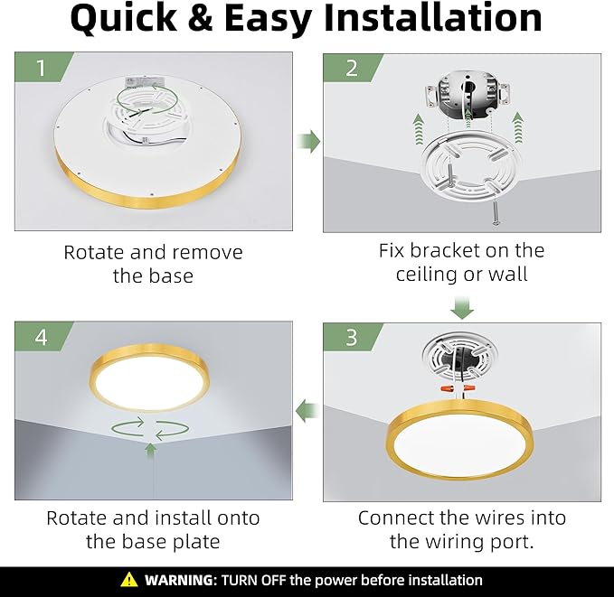 hykolity 12 Inch Selectable CCT LED Round Flat Panel Light, 24W - Image 9