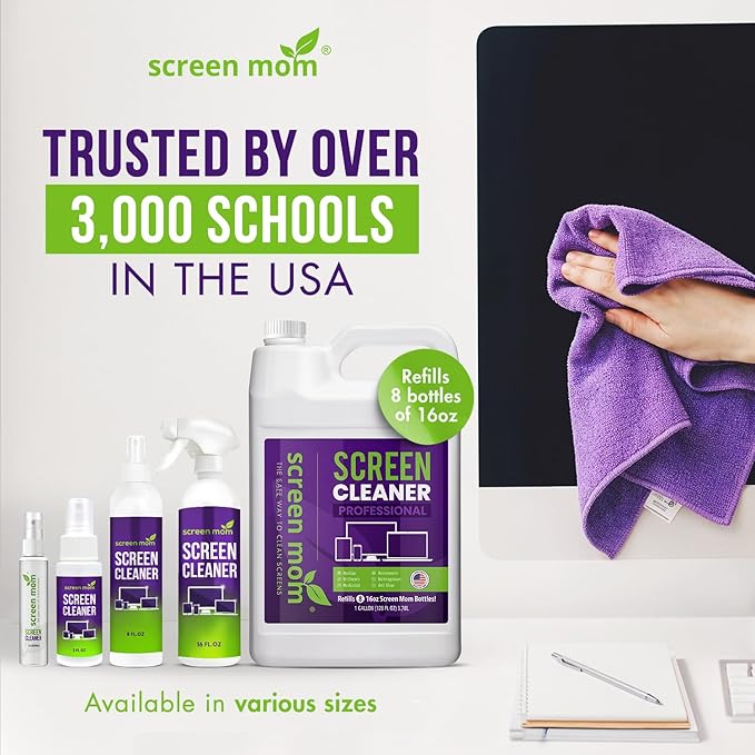 Screen Mom Screen Cleaner Purple Microfiber Cloths - Image 7