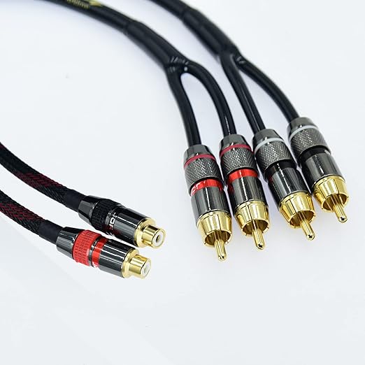 Arklove 15ft Shielded RCA Splitter Subwoofer Stereo Audio Video Cable 1 Female - Image 3