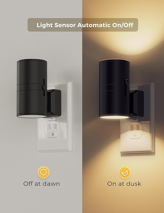 L LOHAS LED Night Light Plug in, 4 Pack, Dimmable Night Lights Plug into Wall - Image 2