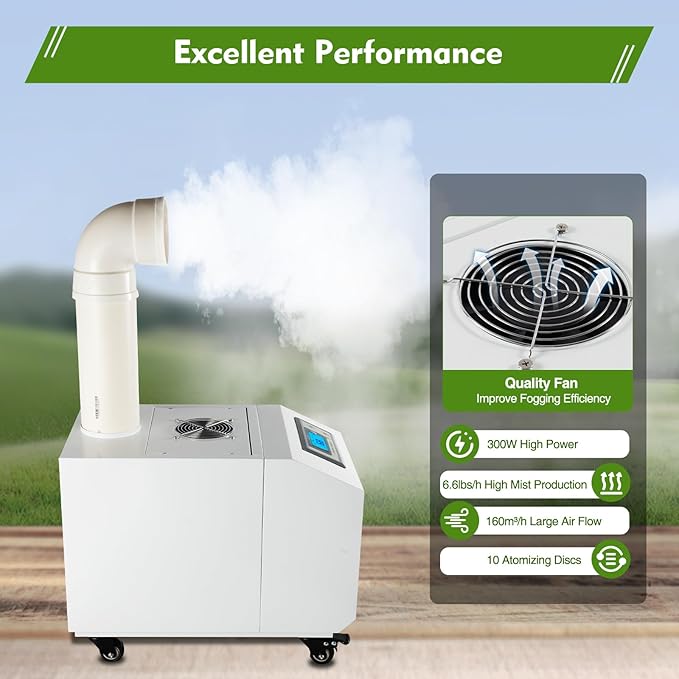 Humidifier Large Room, 10L 6.6Lbs/H Industrial Ultrasonic Mist Maker - Image 2