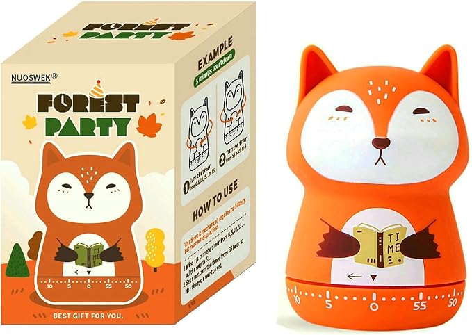 NUOSWEK Mechanical Kitchen Timer, Cute Animal Wind Up 60 Minutes Manual - Image 8