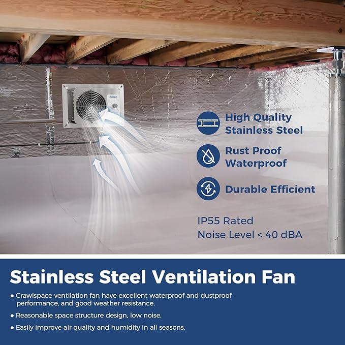 ALORAIR 300CFM Crawlspace Ventilation Fan - Image 2