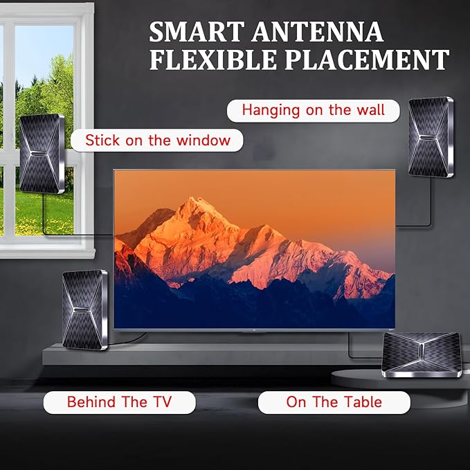 2026 Upgraded Indoor TV Antenna, 3600+ Miles Range HD Digital Antenna - Image 8