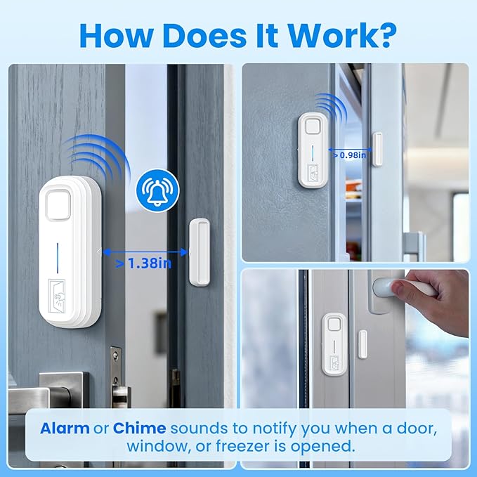 Sanjie Door Alarm with Instant and Delayed Alerts 30s/1min/2min/4min, Door - Image 2