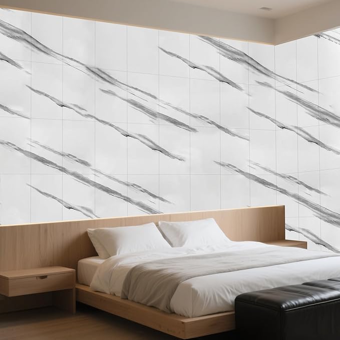 Wall Panels Peel and Stick，PVC Imitation Artificial Marble Tiles Sticker，10 pcs - Image 9