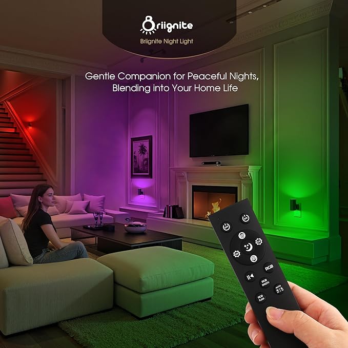 Briignite Night Lights Plug into Wall, 1 Pack 11-Color Changing Night Light - Image 5