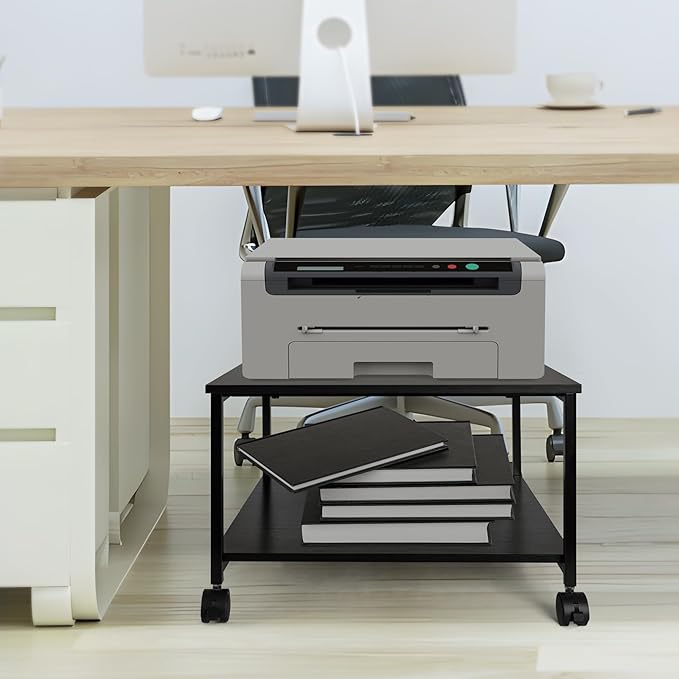 EMERIT 2-Tier Under Desk Printer Stand w/Storage - Image 5