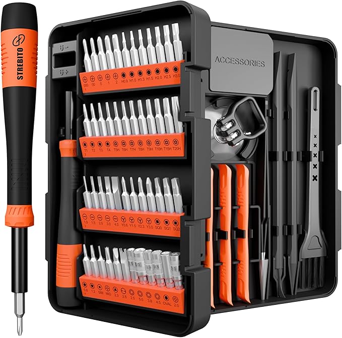 STREBITO Precision Screwdriver Set 64 in 1 Small Screwdriver Set by STREBITO