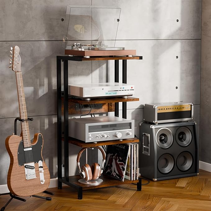 X-cosrack 16.5" Small 4-Tier AV Media Stand - Image 2