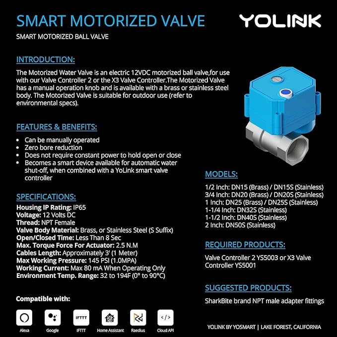 NSF Certified Pulse Meter + Shutoff Valve Kit, FlowSmart Controller YS5006 - Image 8
