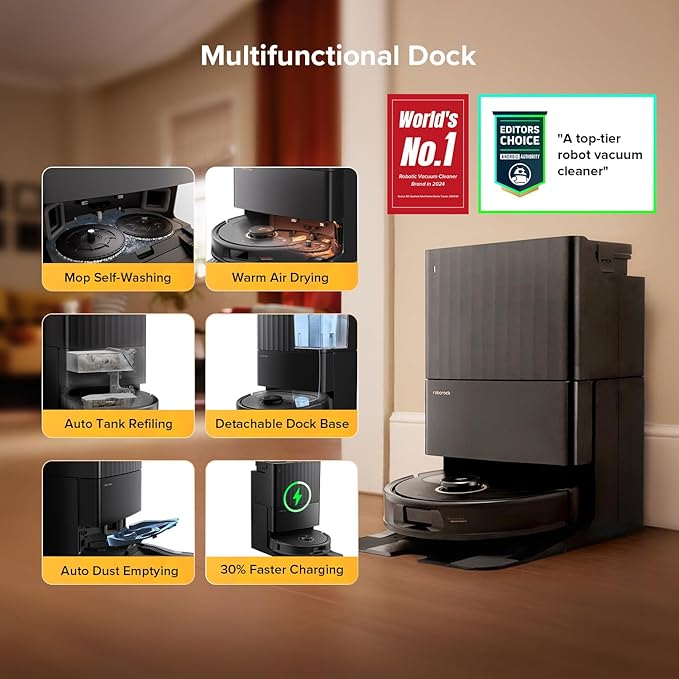 roborock Qrevo S5V Robot Vacuum and Mop, FlexiArm Edge Mopping, 000Pa Suction - Image 3