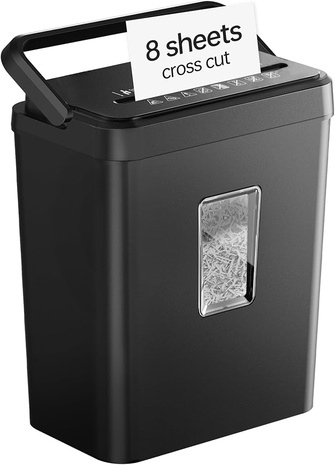 8-Sheet Cross Cut Paper Shredder P-4 Security by LockworthdedicatedtoSafe