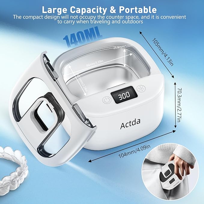 Wireless Ultrasonic Retainer Cleaner, Sonic Dental Cleaning Machine, Dental - Image 9
