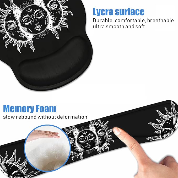 Keyboard Wrist Rest + Mouse Pad Wrist Support Set - Image 5