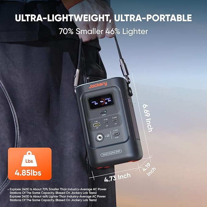 Jackery Explorer 240D Power Bank, LiFePO4 Battery 256Wh Portable Power Station - Image 7