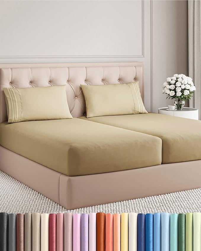 Split King Size 5 Piece Sheet Set by CGKUnlimited