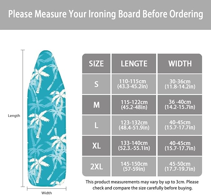 ZCFYGDX Ironing Board Covers, Elastic Edge 3 Bottom Nylon Buckle Straps - Image 6