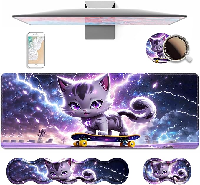 4 in 1 Ergonomic Keyboard Wrist Rest & Mouse Pad Wrist Rest Set, Large XXL by Unknown
