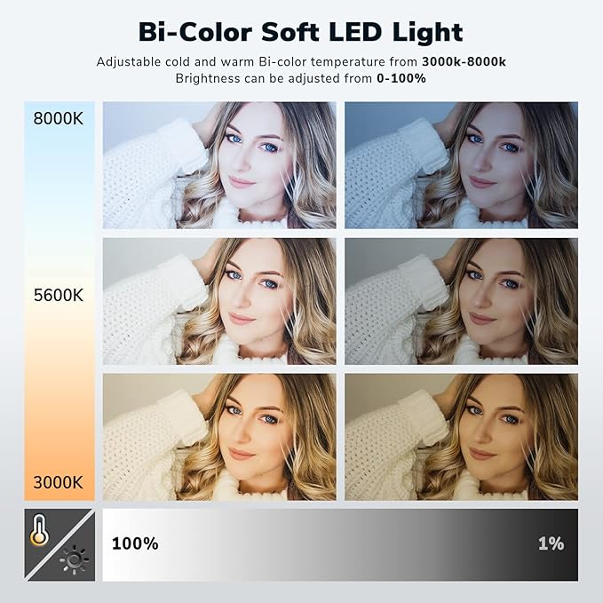 Dazzne D50 LED Video Light Panel Lights 15.4", 2 Packs 45W 3000K-8000K Bi-Color - Image 2