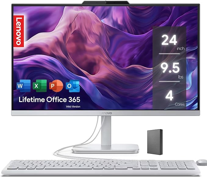 Lenovo IdeaCentre Everyday Tasks 24" Full HD All-in-One Desktop Computer • by LENOVO