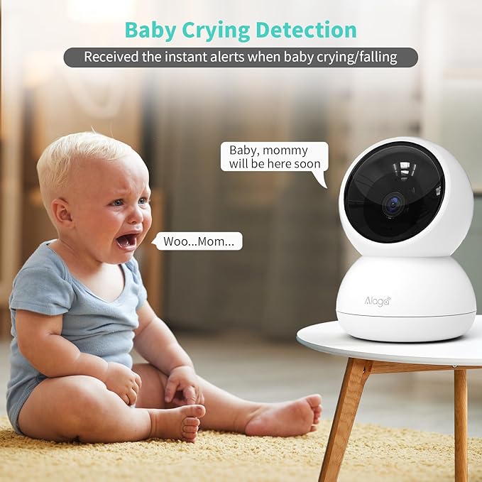 Alaga Indoor Security Camera, 3K 5G and 2.4G WiFi, 360° Pan/Tilt, - Image 3