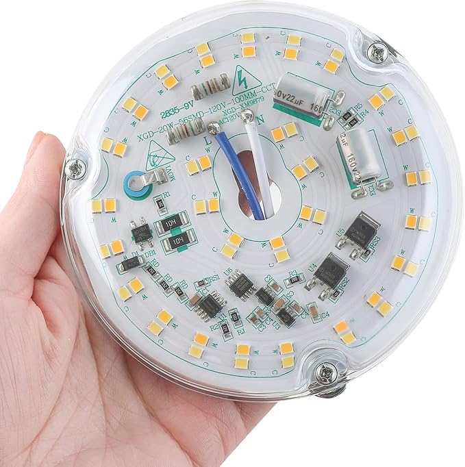 HAOLEDI 4'' 20W LED Ceiling Fan Light Retrofit Kit, Ceiling Light Replacement - Image 2