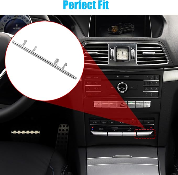 Jaronx Compatible with Mercedes Benz AC Button Trim E Class W212, Air - Image 6