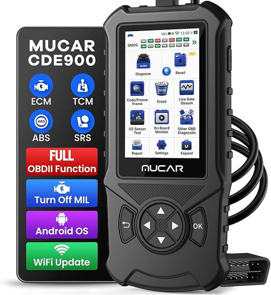 MUCAR CDE900 OBD2 Scanner, Check Engine System Car Code Reader, Automotive by MUCAR