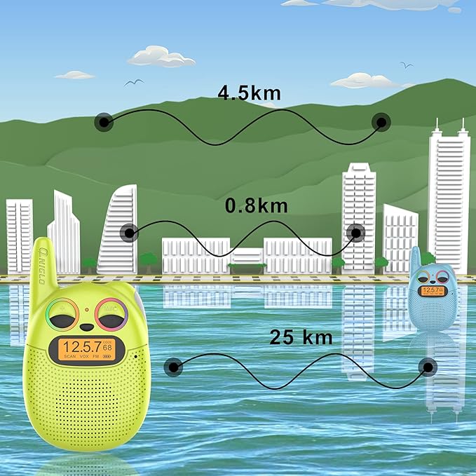 Qniglo Walkie Talkies for Kids Rechargeable 2 Pack, Christmas Birthday Gifts - Image 7