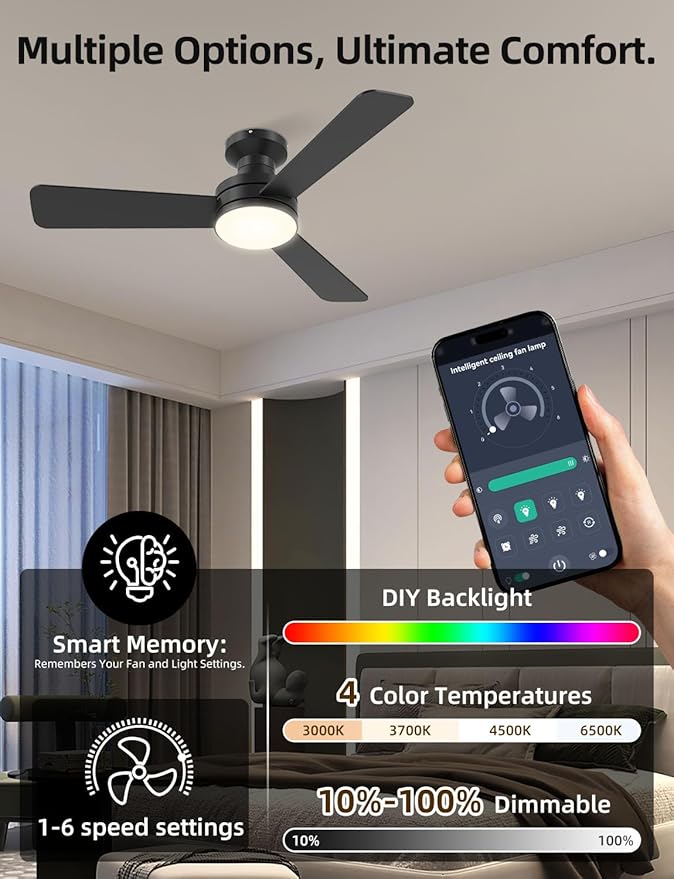 Homlit 42 inch RGB Ceiling Fan - Image 3