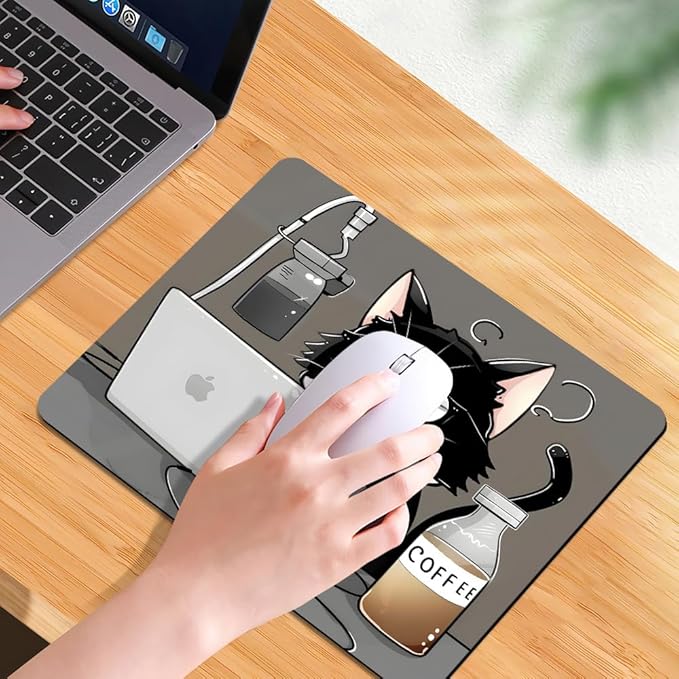 Cat Square Mouse pad, Waterproof, Anti Slip Rubber Base, Computer Mouse pad - Image 7
