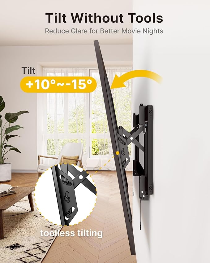 monTEK Heavy Duty Tilting TV Wall Mount - Image 4