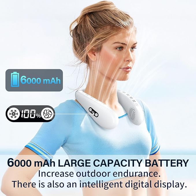 PluvoFan Neck Fan Back-Windy 6000mAh - Image 6